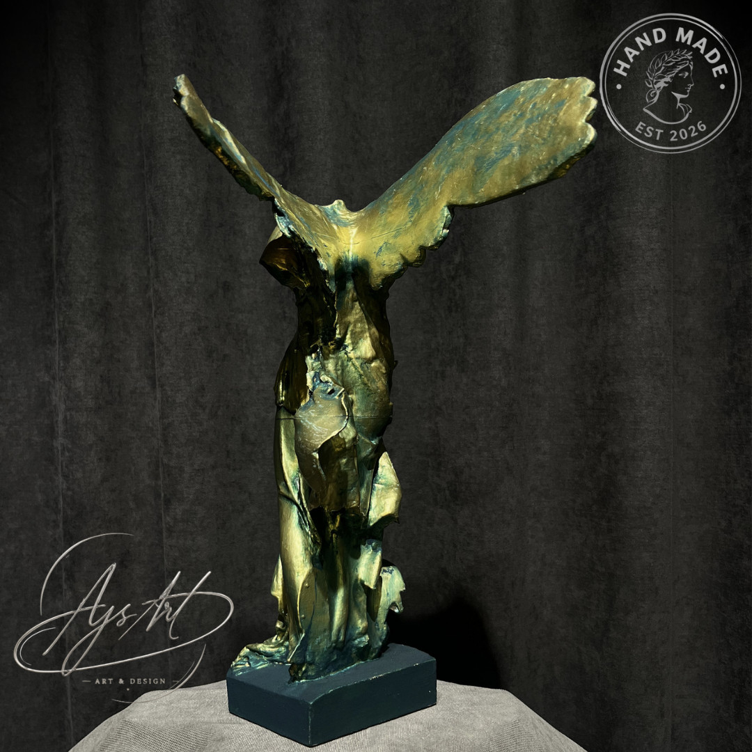 Winged, Sculpture, home decor, hand-painted, gift, greek, 3D Printed