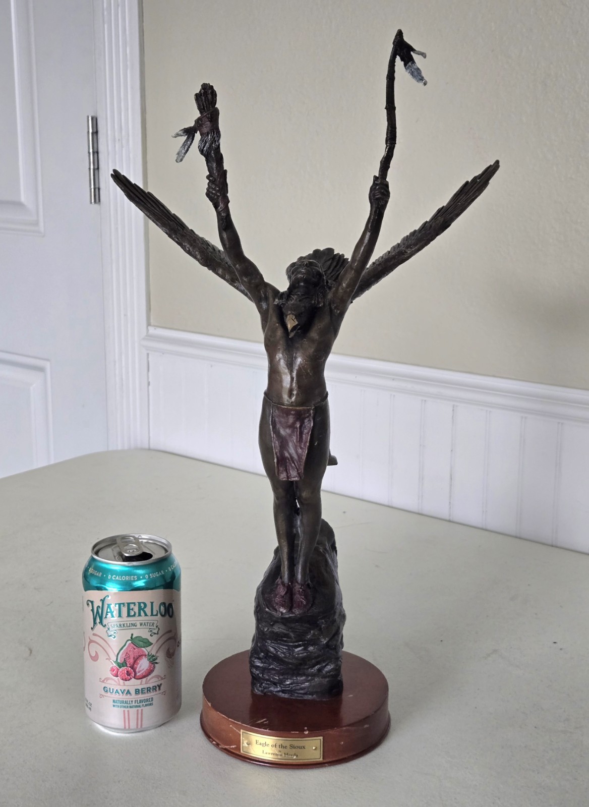 Franklin Mint Lawrence Heyda &lsquo;Eagle of the Sioux&rsquo; Bronze 18&Prime; Sculpture