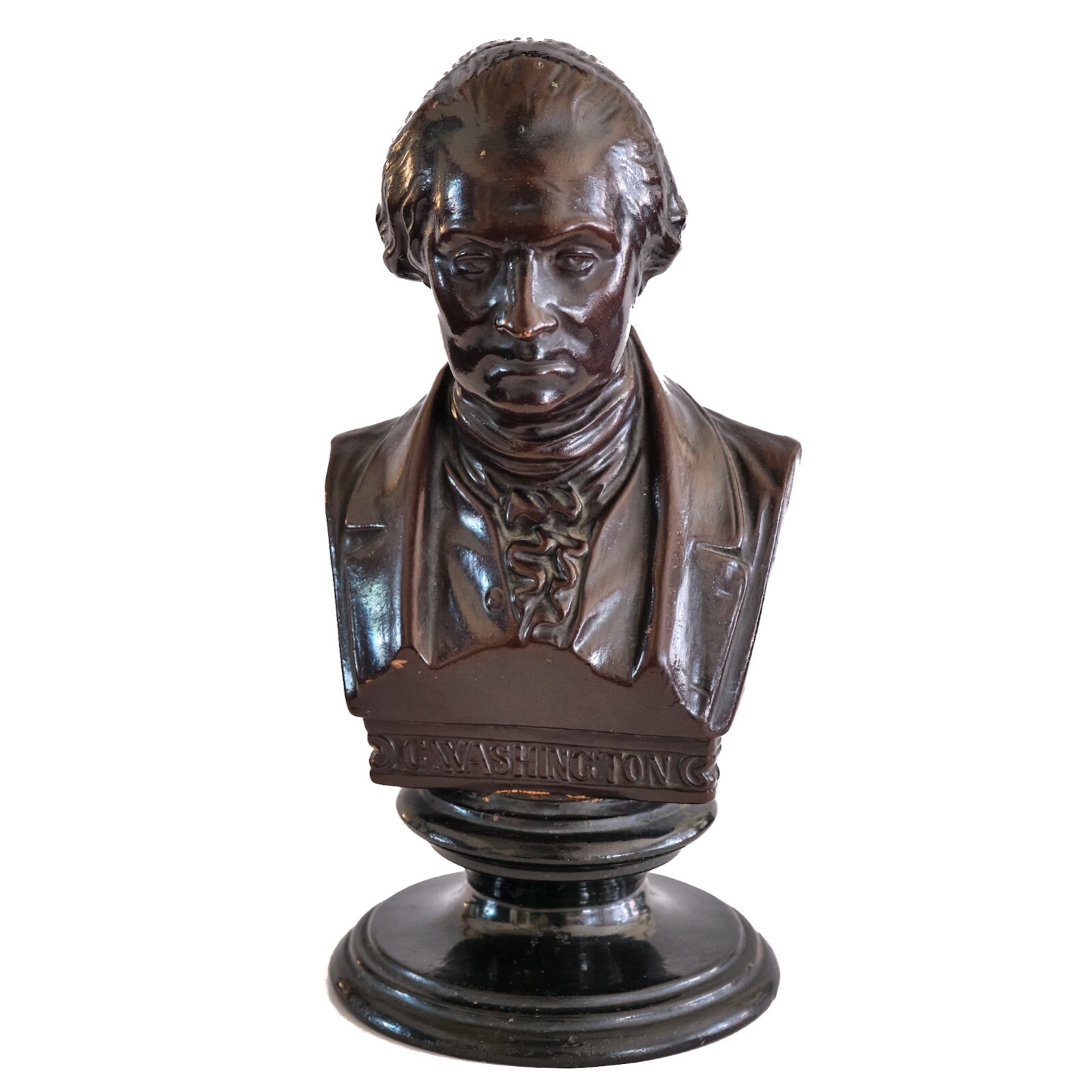 George Washington Bust 1861 by Rudolf Uffrecht – Signed Antique Terracotta