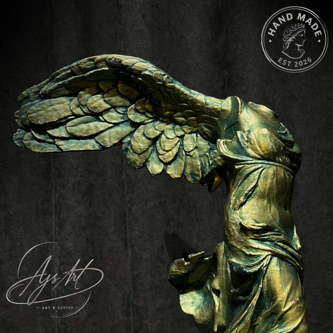 Winged, Sculpture, home decor, hand-painted, gift, greek, 3D Printed