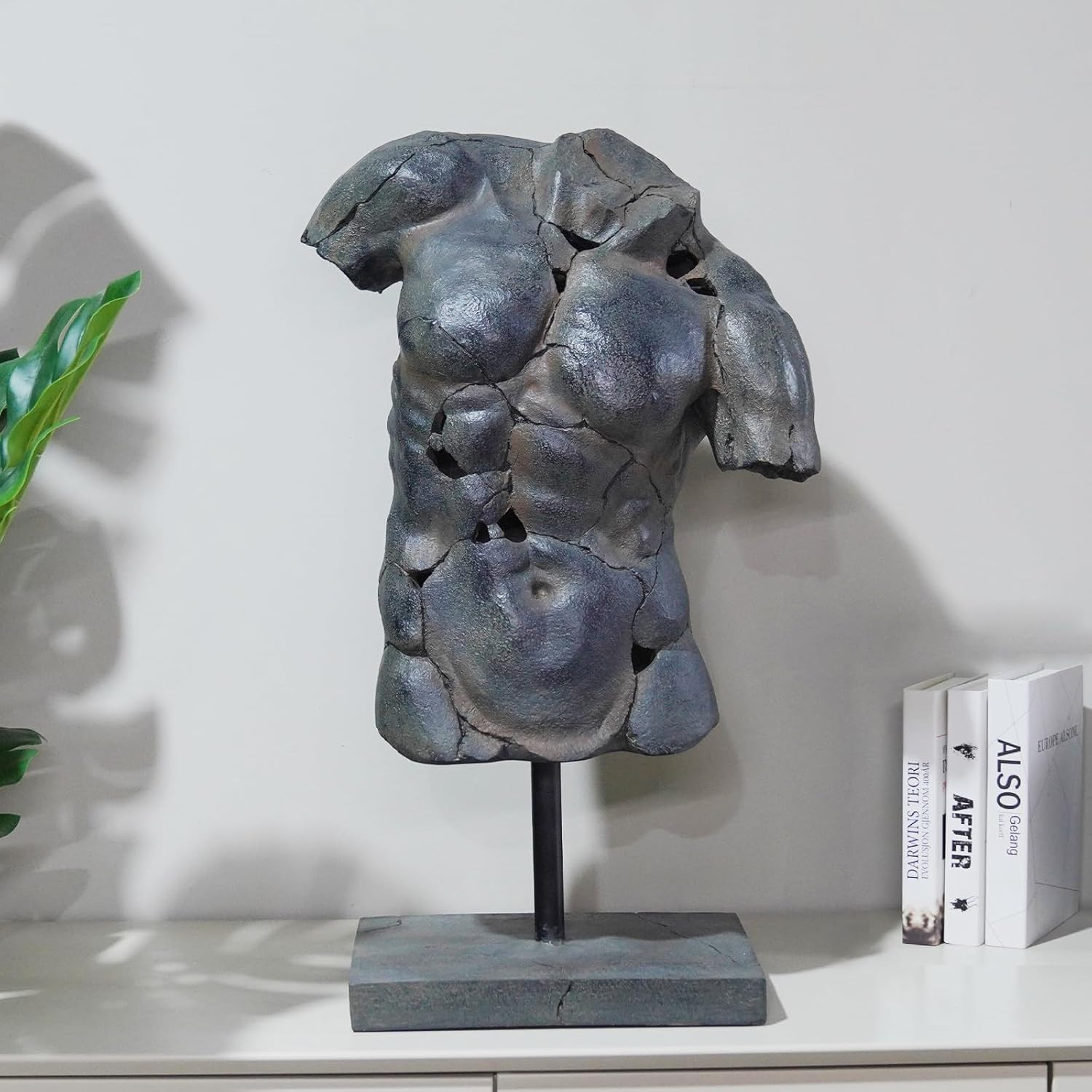Bust Statue Sculptures Home Decor – 25.5IN Abstract Sculpture Greek Statue Male