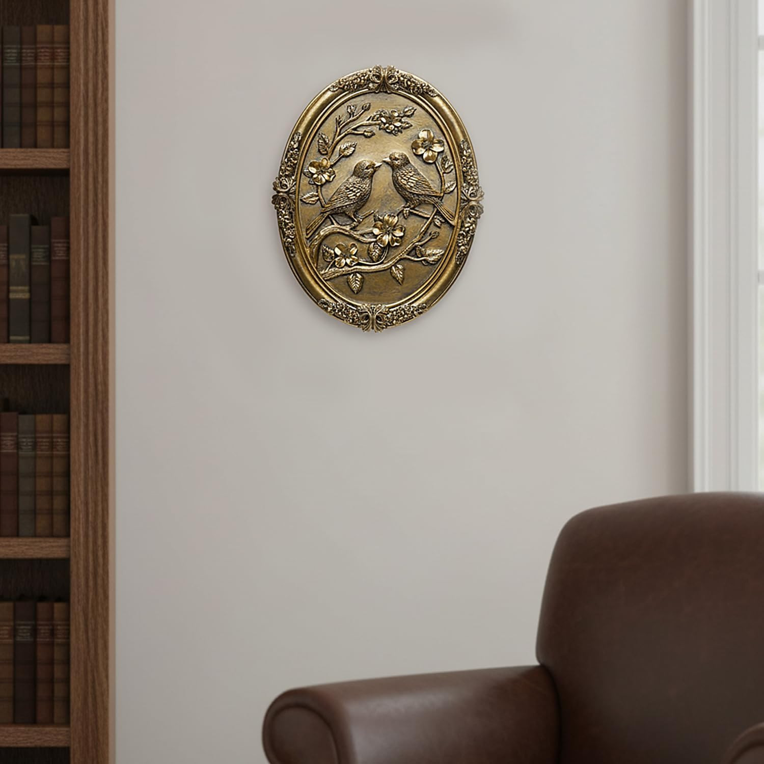 Vintage Bird Wall Sculpture,Antique Wall Decor,Retro Art Birds Sculpture,Hand Pa