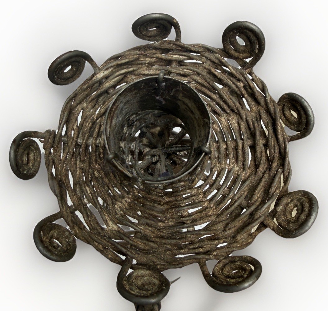 Biomorphic Sculptural Metal Art Handmade Wall Sconce