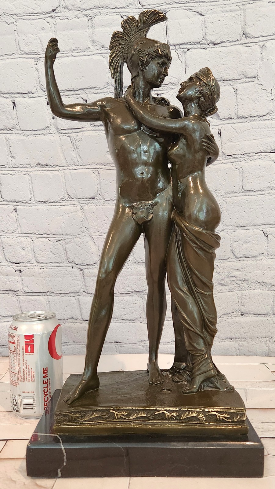 Signed Canova Bronze Classical Mythology Statue Mars Venus Collectible Art
