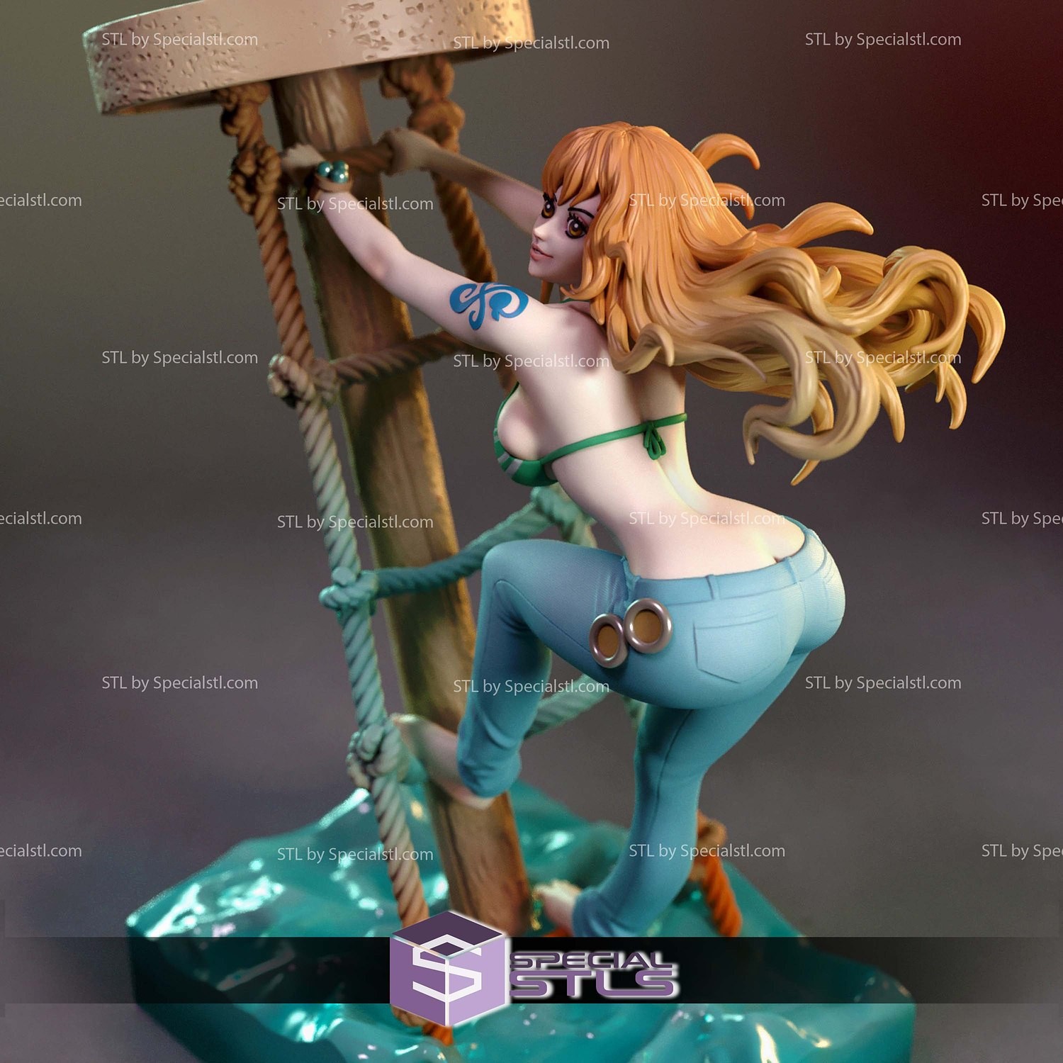 Nami Pirate One Piece V2! 3D Printed 16k! HandPainted or Unpainted!