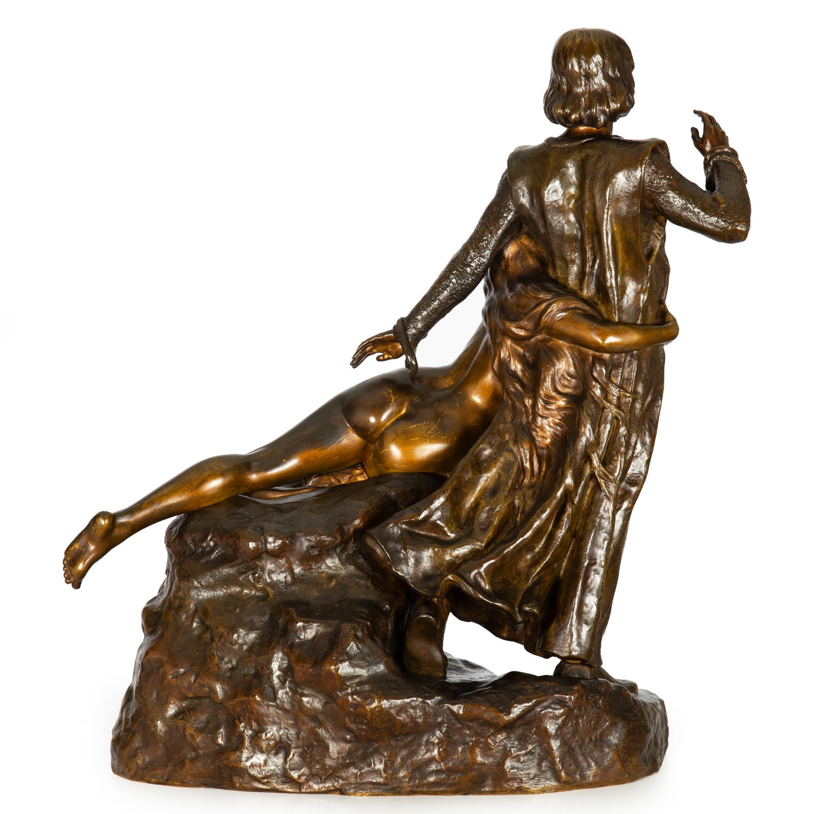 French Art Nouveau Bronze Sculpture Wagner’s “Tannhauser” after Louis Chalon