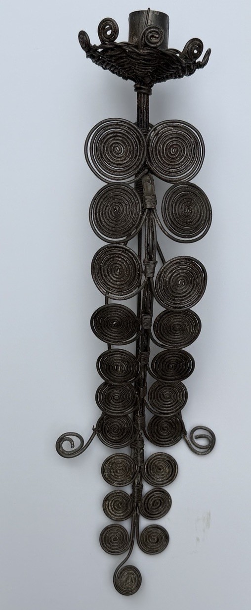 Biomorphic Sculptural Metal Art Handmade Wall Sconce