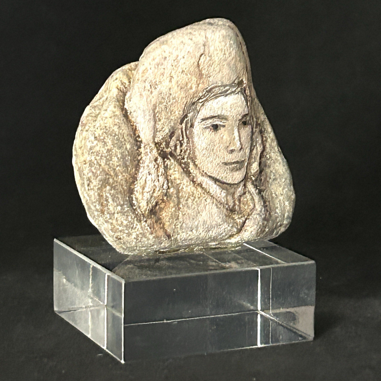 Renaissance Man 3-D Stone Art by Dahlberg – Hand-Painted, Signed, One of a Kind!