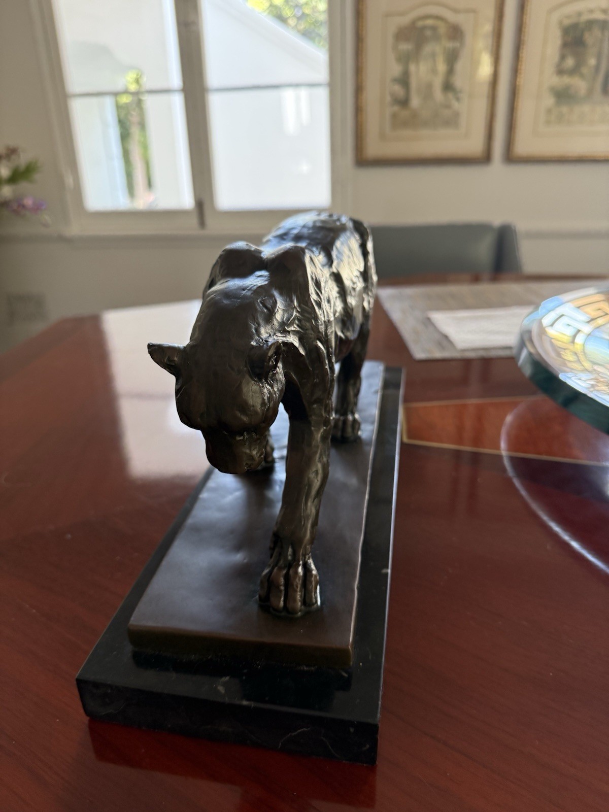 SIGNED HENRY MOORE (1898-1986) WALKING PANTHER BRONZE C 1930