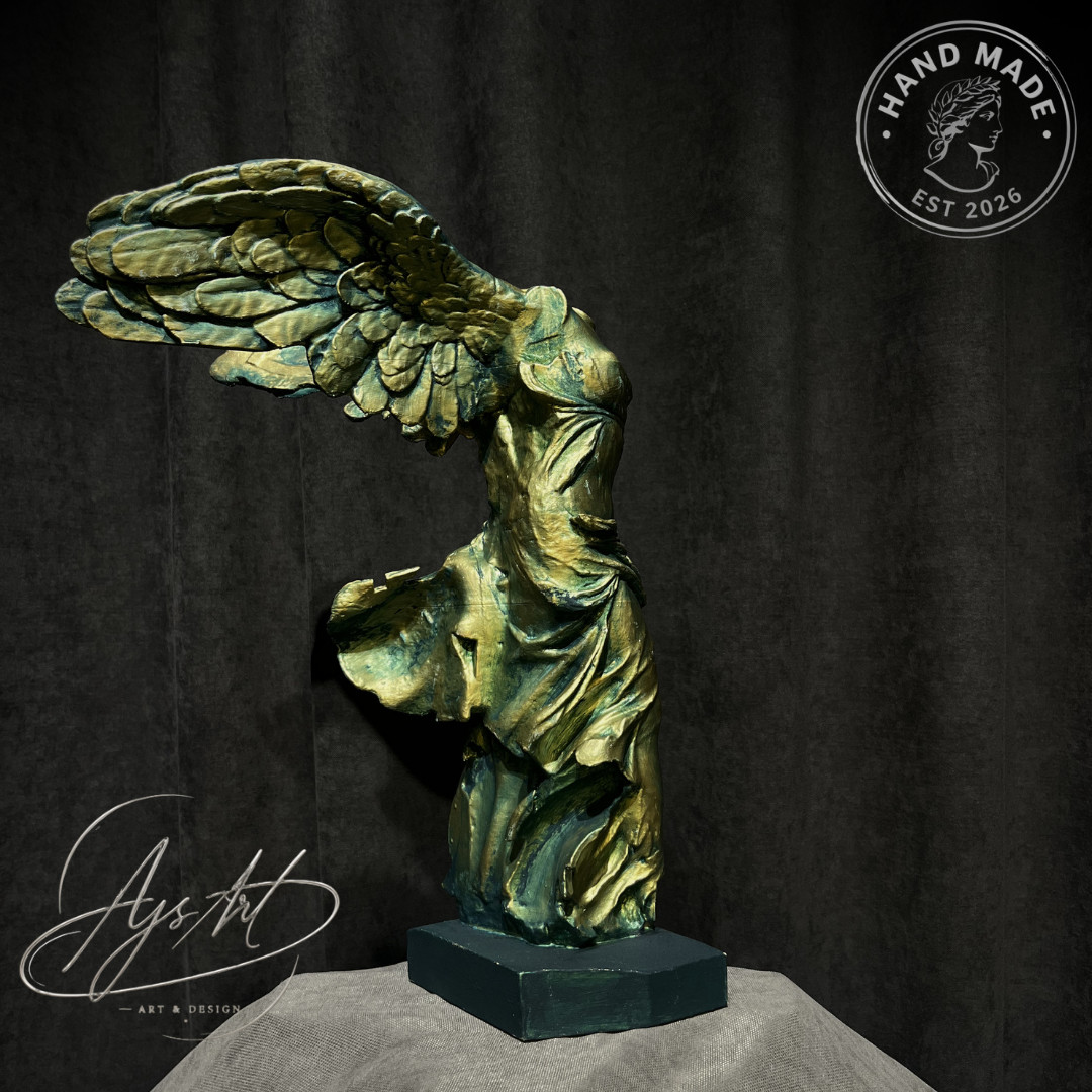 Winged, Sculpture, home decor, hand-painted, gift, greek, 3D Printed