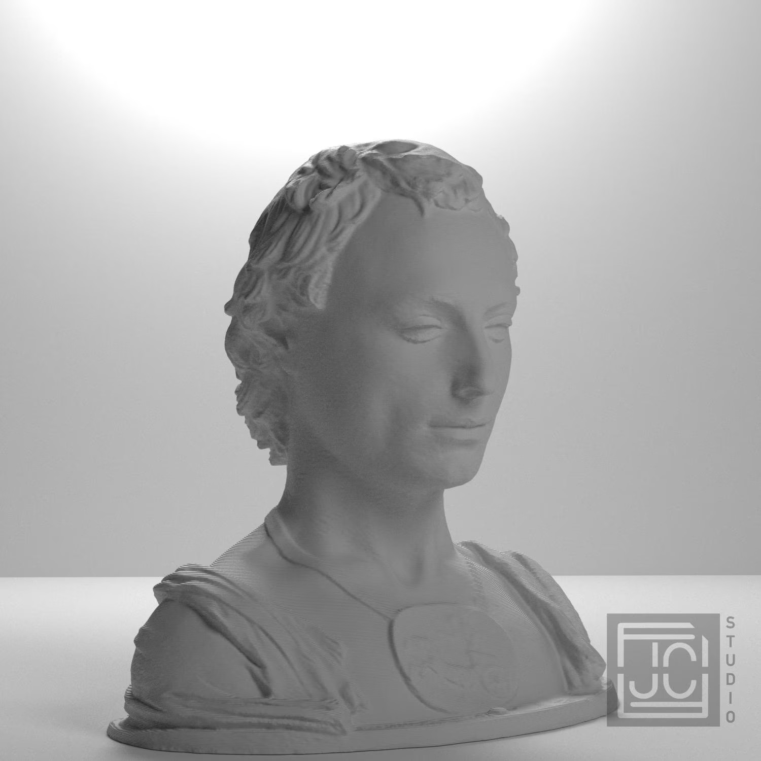 Bust of a Young Man with a Medallion Collectible Bust Statue – 5, 9, 12 Inch