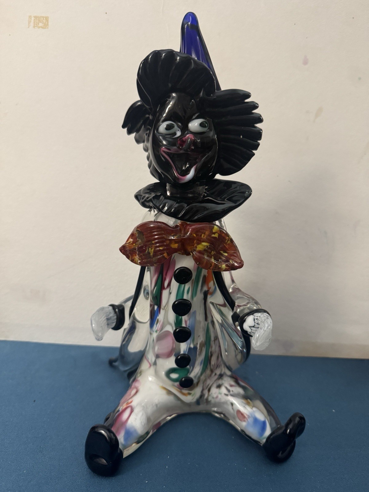 Vintage Awesome Large African American Black MURANO GLASS Artist Signed Rare!!!