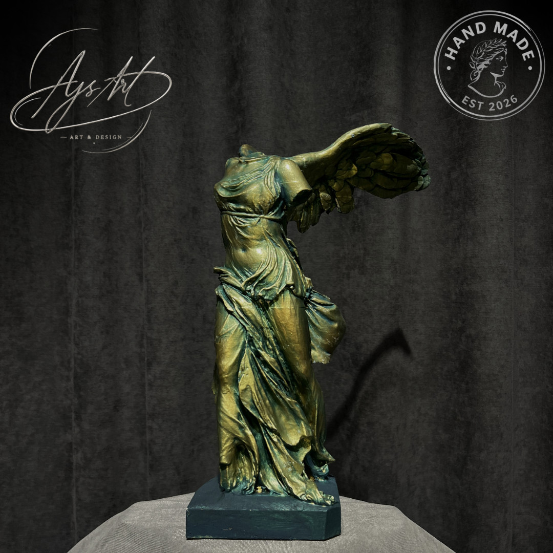 Winged, Sculpture, home decor, hand-painted, gift, greek, 3D Printed