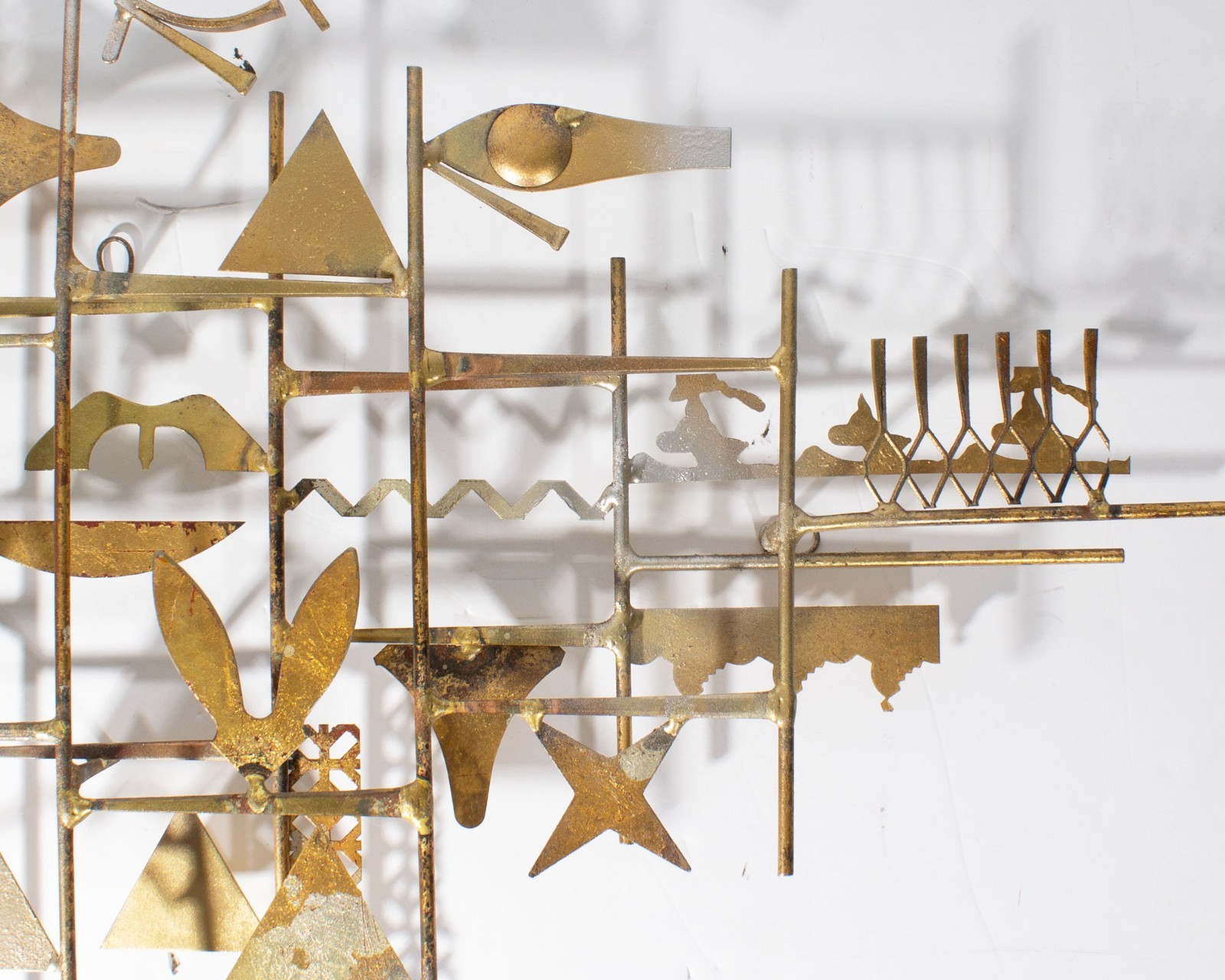 William Bowie 1960s Egyptian Inspired Metal Wall Sculpture
