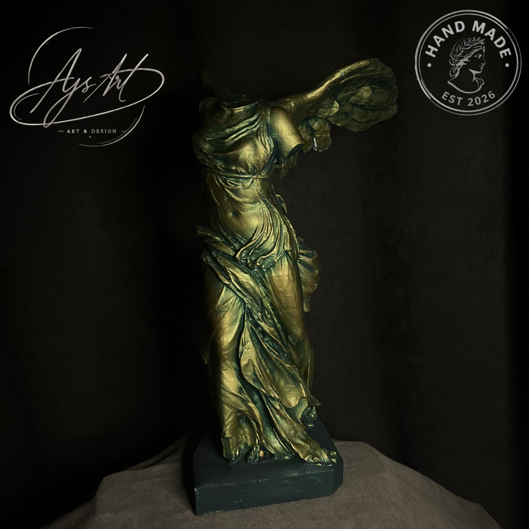 Winged, Sculpture, home decor, hand-painted, gift, greek, 3D Printed