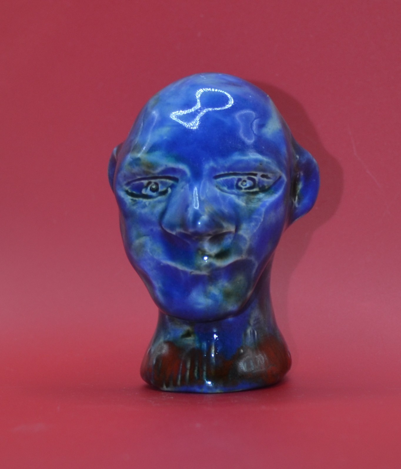 « Blue Practical Astrologist. 1729 BC » – Wonderful Original Clay Sculpture.