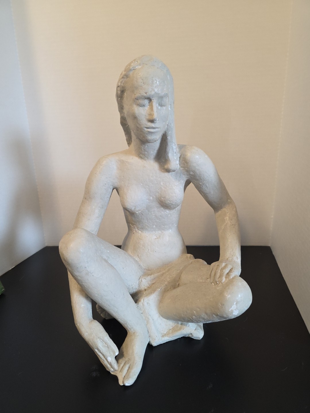 Anton Grauel Woman Sitting Statue 16 Inches Tall