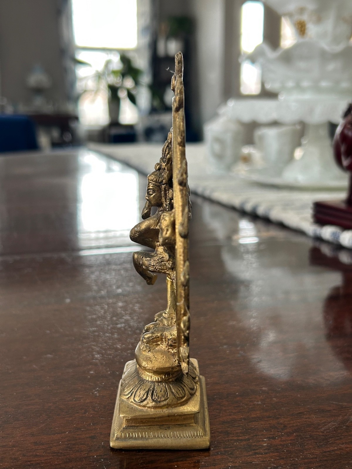 Vintage Brass Hindu Statue Shiva Nataraja form Lord of the Dance approx. 6”