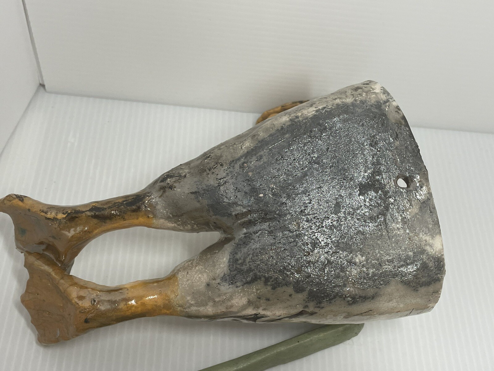 Art Pottery piece one of a kind Duck toothbrush wall piece