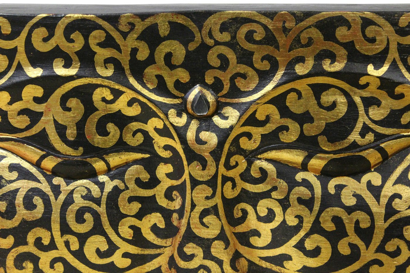 Master Wood Carved Gold Color Buddha&rsquo;s Eye Of Wisdom Art Panel On Stand n273